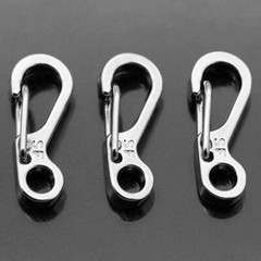 30PCS Mini Heavy Carabiner Snap Hook Clip Key Chain Aluminum Outdoor Camping Sil
