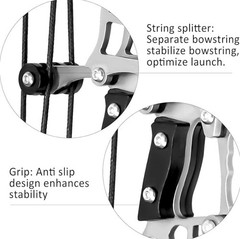 6″ Mini Compound Bow and Arrow Set Pocket Bow Metal Target Shooting Hunting Game