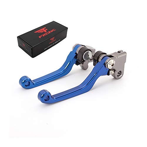 CNC Aluminum Dirt Bike Pivot Brake Clutch Levers Compatible with TTR Blue