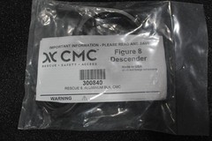 CMC Figure 8 Descender Black Aluminum NEW Sealed SAR Fire Rope Rescue
