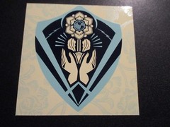 SHEPARD FAIREY Obey Giant EARTH CRISIS Hands Sticker 4X4″ art from poster 122 C