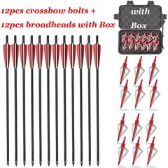 Archery Hunting 20Inch Crossbow Bolts Crossbow Arrows +/or 100 grain Broadheads