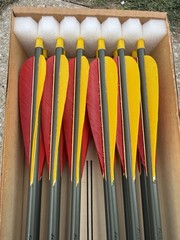 Browning Vintage NOS Aluminum Arrow Set of 12, 6 Field Tips & 6 Broadheads