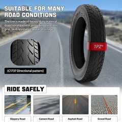 1PZ ER5T02 Heavy Duty 12.5×2.25 121/2 x21/4 Tire & Inner Tube Set with Angled…