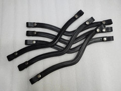 Set of 7 Empty Channel Leather Snap Browband in All Sizes & Shapes (6 & 8 mm)