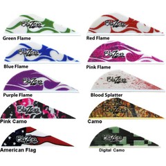 Flame 50 pk Bohning Blazer Vane 2″ Camo Arrow Fletching Mix & Match 10 Colors