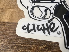 Vintage Cliche Skateboards American Icon Pistol sticker HUF Palace Marc McKee