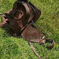 Brown Tooled Leather Western Pleasure/Trail Saddle, Traditional Design