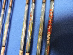 Carbon Max Hunter Arrow Shafts with Fletching and Nocks Redhead Mixed Lot of 12