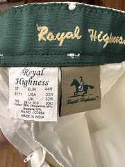 Royal Highness Women’s White Jodhpurs Cotton Blend 32R