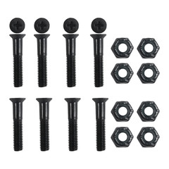 Skateboard Hardware Refresh Kit – Abec 5 Bearings, Risers, 1″ Hardware, Nuts