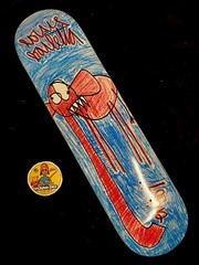 RARE Enjoi Louie Barletta Elephant Scribble Cartoon Skateboard Deck Vintage