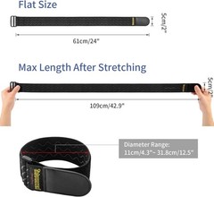 Durable 4 Pack Elastic Cinch Straps – 24″ x 2″ Adjustable with Anti-Slip Grip