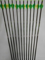 @NEW@ 12- Easton Axis 300 5mm Hunting Carbon Arrows w/ Bohning Blazer Vanes