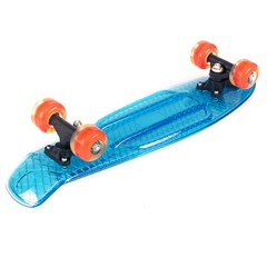 Complete 22″ mini cruiser Skateboard w/ 2 LED Light Up Wheels for Beginners Kids