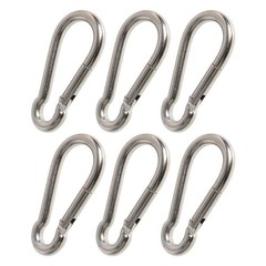 12 PCS Spring Snap Hook Carabiner Clips, Set Of 12 264 Lbs Stainless Steel 304