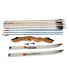 PSE Archery Razorback Takedown Adult Wooden Recurve Bow Set Heritage Series