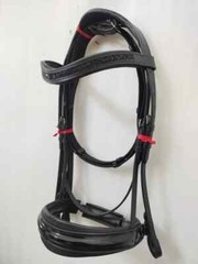 Shimmer Patent Dressage Leather Bridle Brow-band Leather Softy Padding Free Ship