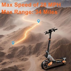 ZIPPYGO 1000W Adult Electric Scooter 48V 15.6Ah 28MPH 34 Miles Foldable Commuter