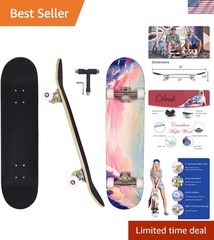 Skateboards for Beginners Adults Youths Teens Kids Girls Boys 31 Inch Pro Com…