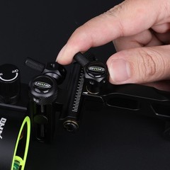 5Pin CompoundBow Sight 0.019" Micro Fiber Adjustable 4X 6X 8X Lens Archery