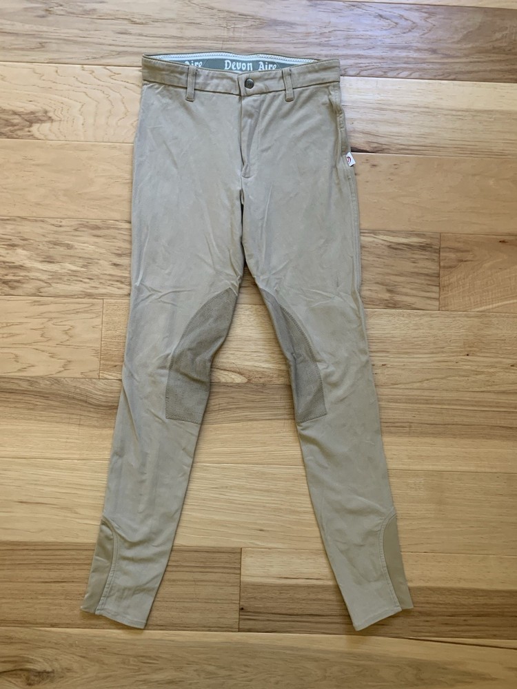 Women’s Devon Aire Beige Knee Patch Show Breeches