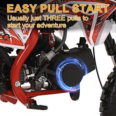 NEW 49cc 2-Stroke Kids Dirt Bike – Gas-Powered Off-Road Mini Motorcycle (Red)