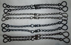 Rein Chains Prod. #BBR-13 — 11 -12″ long, Black, Blue, Patina, Stainless Steel