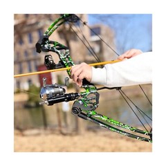 Bowfishing Bow Kit with 3 Arrows 15-45 LBS Draw Length 18″-29.5″, Fishing Ree…