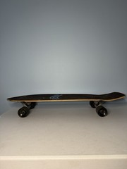 Vintage Bahne 34-1/2″ Long Skateboard Day of the Dead Skull Deck 65mm