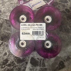 LUMINOUS LED Light Up Roller Skate Wheels, Purple Haze – 8 PACK – 62mm/85A