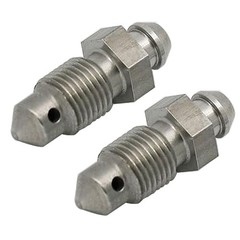M10x1.0 Metric Brake Bleed Nipple Screw Bleeder Fitting M10x1.0 (2 Pack)