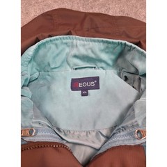 EOUS Equestrian Riding Jacket Waterproof Hooded Brown Women’s XL 3-1