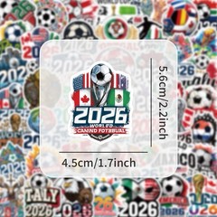 20Pcs Random 2026 World Cup Soccer Sport Party Favor Waterproof Stickers