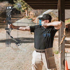 SF4 Hip Quiver for ArrowsBeginner Right Handed Quiver Arrow HolderKhaki