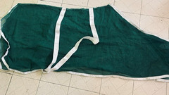 Scrim FLY SHEET 75″ Horse Green w/ White Trim *VGC* Light Mesh