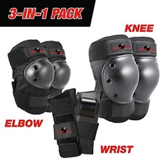 EIGHT BALL KIDS MULTI-SPORT PAD SET WITH KNEE PADS ELBOW PADS WRISTGUARDS S/M