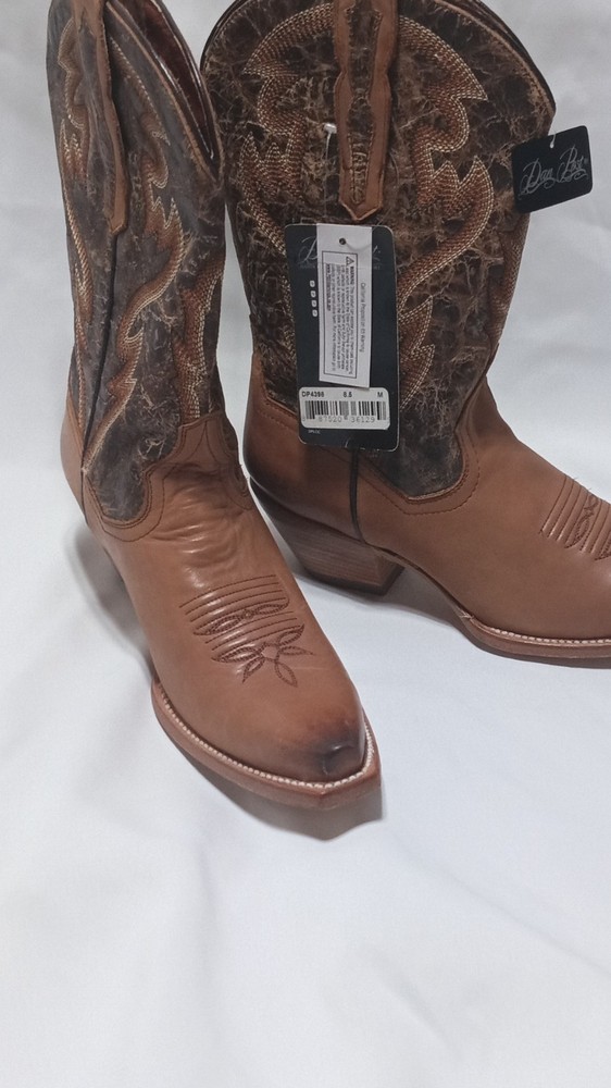 Dan Post DP4398 Men’s Western Equestrian Boots Brown Premium Leather Size 8.5