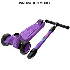 Kick Scooter B03 – Lean ‘N Glide 3-Wheel Push Scooter – Extra Wide Purple