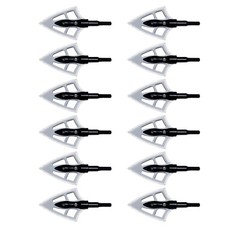 12Pcs Black Archery Broadheads 100 grain Crossbow Compound Bow Hunting Tips