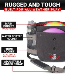 Disc Golf Bag | Frisbee Golf Bag | Easy to Carry | Lightweight Fits up to 10 Dis
