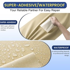 Waterproof Self Adhesive Canvas Repair Patch Tape 4″ x 79″ Fabric Repair Kit