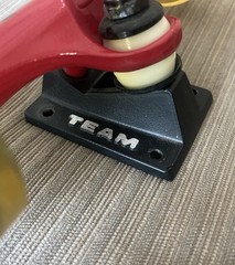 Thunder Team Skateboard Trucks 8” Red w/ Route 65 Wheels And Hardware VERY CLEAN