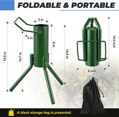 Bow Stand, Foldable and Portable Stand for Compound Bow with Quiver (Hold 30-40