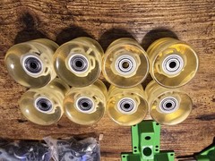 Haitral Green Plastic Complete Penny-Style Skateboard Kit Trucks Wheels Hardware