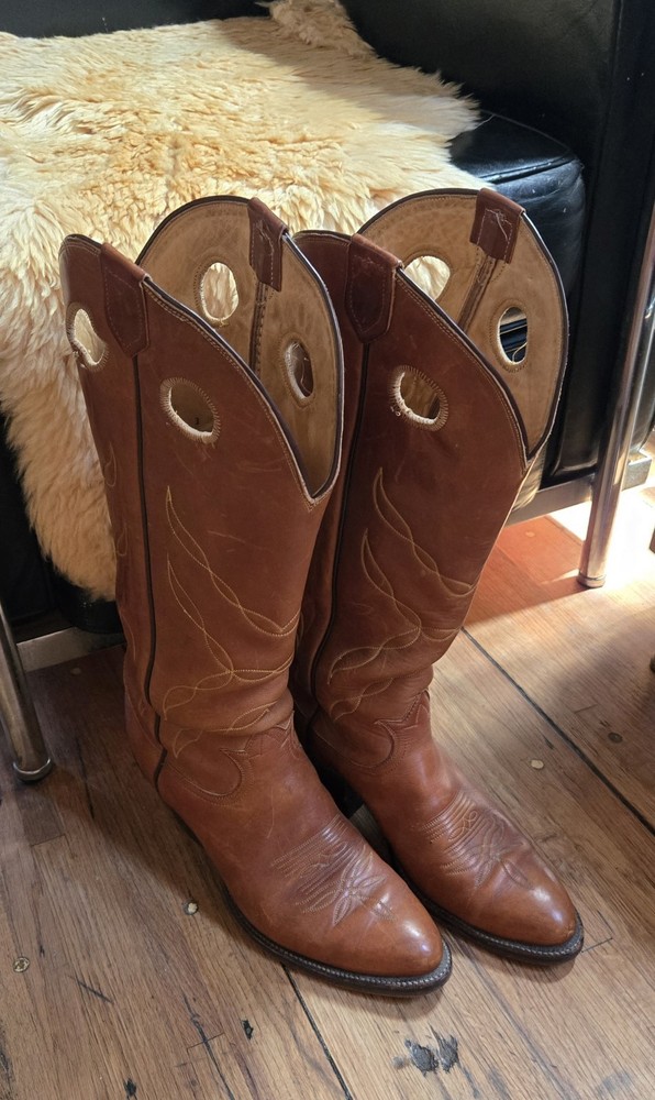Tony Lama Women’s Tall Western Boot Brown Size 10.5 M