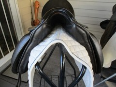 16.5» MK Marcus KREHAN Black English dressage Saddle w Leathers & irons