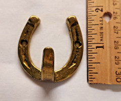 Solid Brass Horseshoe Hook w/ Screws 1 3/4″x1 3/4″