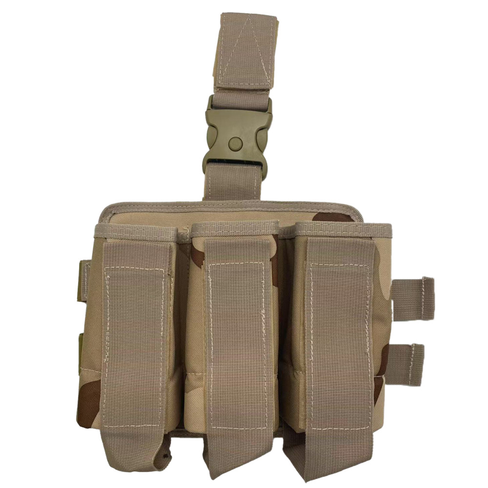 Shooters Gate Paintball Triple Pod Drop Leg Carrier – Desert Tan Camo