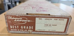 Shakespeare Archery Cedar Arrows, A51-2. One Dozen, 1962. 50#-55#